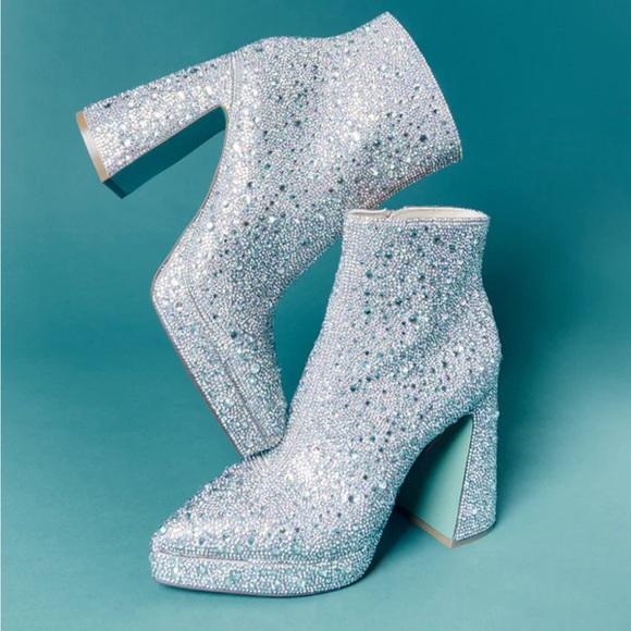 BETSEY JOHNSON Della Rhinestone Boots